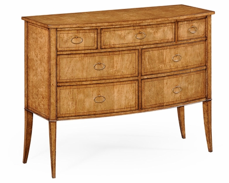 494301-WMB Jonathan Charles Lux Biedermeier Bow Front Chest Of Drawers (Birch)