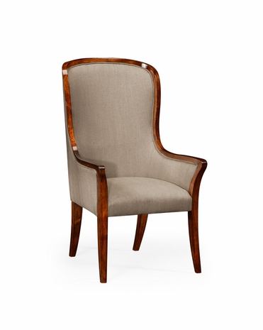 494304 Jonathan Charles Buckingham High Curved Back Upholstered Dining Armchair