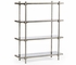 494308 Jonathan Charles Luxe églomisé & Iron Four-Tier étagère
