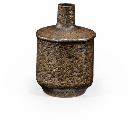 494309-BBL JC Edited Anvil Textured Brass Vase (Small)
