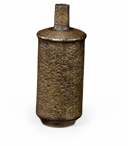 494310-BBL JC Edited Anvil Textured Brass Vase (Tall)