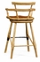 494315-AC-LNO Jonathan Charles Sherwood Oak Natural Oak Barstool With Studded Leather Seat (Arm)