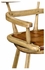 494315-AC-LNO Jonathan Charles Sherwood Oak Natural Oak Barstool With Studded Leather Seat (Arm)