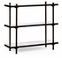 494321 Jonathan Charles Luxe églomisé & Iron Three-Tier étagère