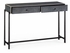 494325-B-SGA JC Modern Lux Faux Anthracite Shagreen Console With Bronze Base