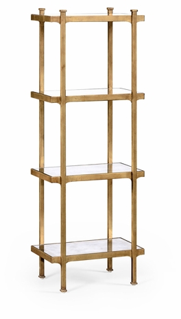 494329-G Jonathan Charles �glomis? & Gilded Iron Narrow Four-Tier �tag�re
