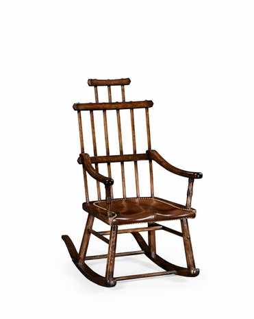 494331 Jonathan Charles Tudor Oak Windsor Style Rocking Chair