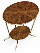 494338-LAW Jonathan Charles Argentinian walnut veneered oval side table