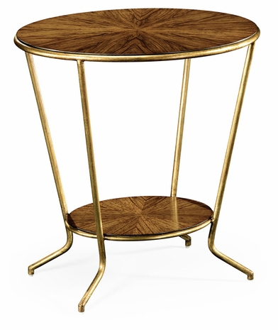 494338-LAW Jonathan Charles Argentinian walnut veneered oval side table
