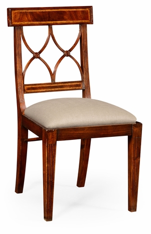 494347-SC-MAH-F001 Jonathan Charles Regency mahogany curved back chair (Side)