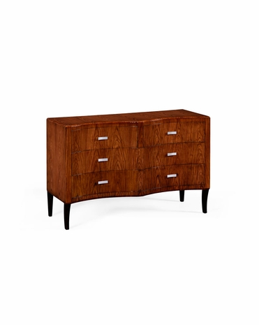 494350 Jonathan Charles Santos Art Deco Rosewood Double Concave Chest of Drawers (High Lustre)