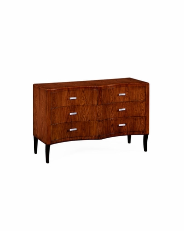 494351 Jonathan Charles Santos Art Deco Rosewood Double Concave Chest of Drawers (Satin)