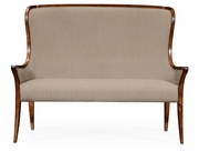494352-WAL-F001 Jonathan Charles High curved back settee, upholstered in Mazo