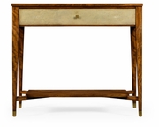 494356-DLF Jonathan Charles Ivory Shagreen Rectangular Sofa Table with Drawer