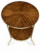 494357-LAW Jonathan Charles Lux Argentinian Walnut Veneered Oval Coffee Table
