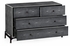 494382-B-SGA JC Modern Lux Faux Anthracite Shagreen Low Chest With Bronze Base