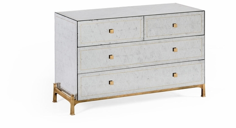 494382-G-GES Jonathan Charles Fine Furniture JC Modern - Luxe Eglomise & Gilded Large Chest Of Drawers