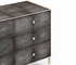 494382 Jonathan Charles Luxe Shagreen Large Low Chest Black Finish With Silver Base