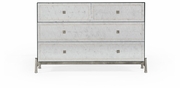 494382-S-GES JC Modern Lux Aglomise & Silver Iron Large Chest Of Drawers