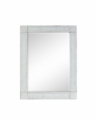 494383 Jonathan Charles Luxe Rectangular Mirror With églomisé Gilt Borders