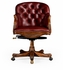 494395-MAH-L016 Jonathan Charles Buckingham Buttoned Red Leather Desk Chair (Low Back)