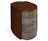 494405 Jonathan Charles Metropolitan Faux Macassar & Black Shagreen Oval Bedside Chest of Drawers