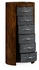 494406-MAS JC Modern Metropolitan Faux Macassar & Anthracite Shagreen Oval Chest (Tall)