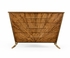 494413 Jonathan Charles Luxe Argentinian Walnut Veneered Tapering Chest of Drawers