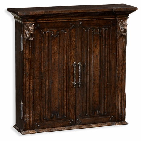 494417-TDO Jonathan Charles Sherwood Oak Dartboard Tudor Oak Cabinet