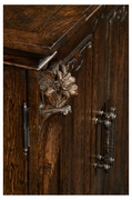 494417-TDO Jonathan Charles Sherwood Oak Dartboard Tudor Oak Cabinet