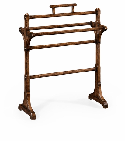 494428-TDO Jonathan Charles Victorian Style Tudor Oak Towel Rack