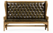 494438-LNO Jonathan Charles Sherwood Oak Natural Oak Tavern Settle