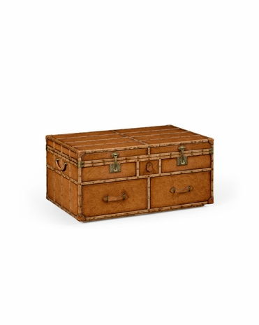 494473 Jonathan Charles Voyager Travel Trunk Style Coffee Games Table