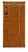 494487-L002 Jonathan Charles Travel Trunk Style Wine and Cocktail Cabinet