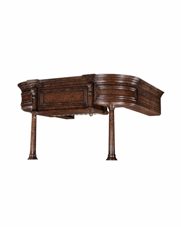 494493 Jonathan Charles Tudor Oak Upper Section of Linenfold Dark Oak Home Bar
