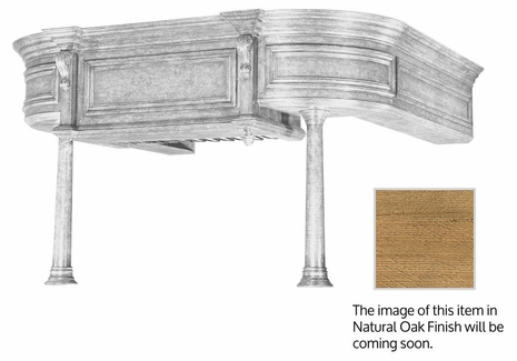 494493-LNO Jonathan Charles Sherwood Oak Upper Section Of Linenfold Natural Oak Home Bar