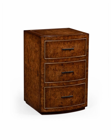 494494 Jonathan Charles Anvil Laurel Burr Chest Three Drawers
