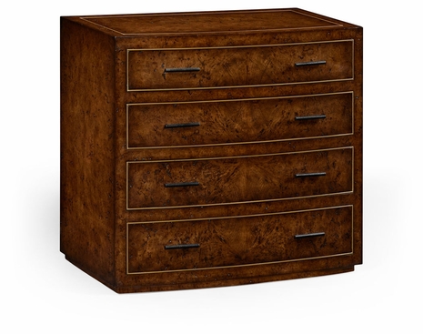 494495-RBO JC Edited Anvil Burl Oak Chest Four Drawers