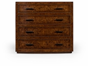 494495-RBO JC Edited Anvil Burl Oak Chest Four Drawers
