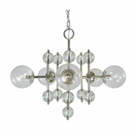 F-4945 Framburg 5 Light Polished Nickel Solaris Chandelier