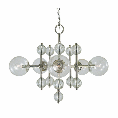 F-4945 Framburg 5 Light Polished Nickel Solaris Chandelier