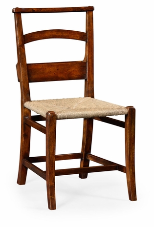 494546-SC-WAL Jonathan Charles Rustic walnut church side chair