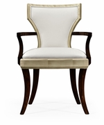 494586-AC-GSH-L025 JC Modern Opera Art Deco Armchair With Cream Leather