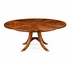 494592 Jonathan Charles Windsor Crotch Walnut Circular Dining Table With Self-Storing Leaves