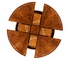 494592 Jonathan Charles Windsor Crotch Walnut Circular Dining Table With Self-Storing Leaves