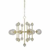 F-4946 Framburg 6 Light Polished Nickel Solaris Chandelier