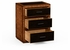 494643-RBO JC Edited Anvil Rustic Burl Oak And Leather Chest Of Three Drawers