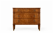 494646-CWM Jonathan Charles Empire style walnut three drawer chest