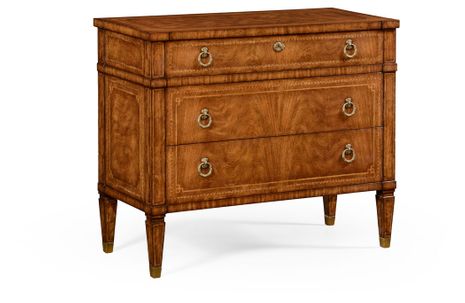494646-CWM Jonathan Charles Empire style walnut three drawer chest