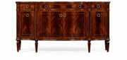 494662-MAH Jonathan Charles Serpentine mahogany sideboard with four doors